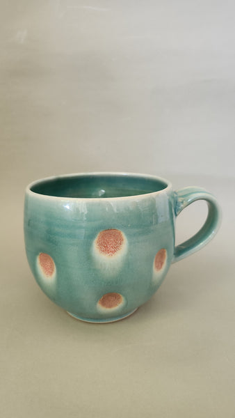 Tasse "Dots rosé/türkis"