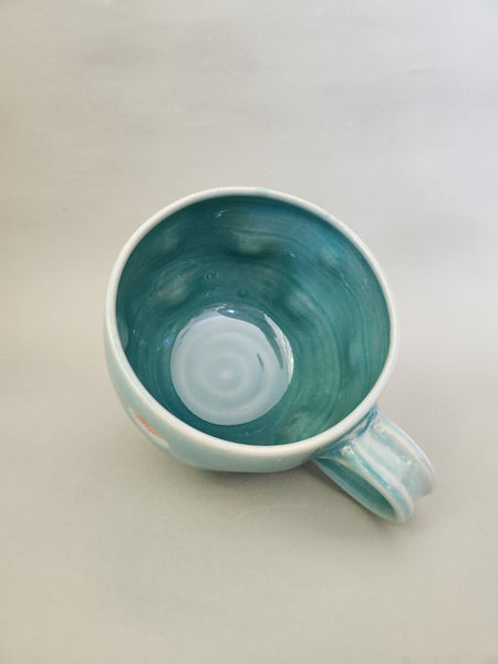 Tasse "Dots rosé/türkis"