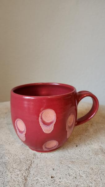 Tasse "Dots rosé/rot"