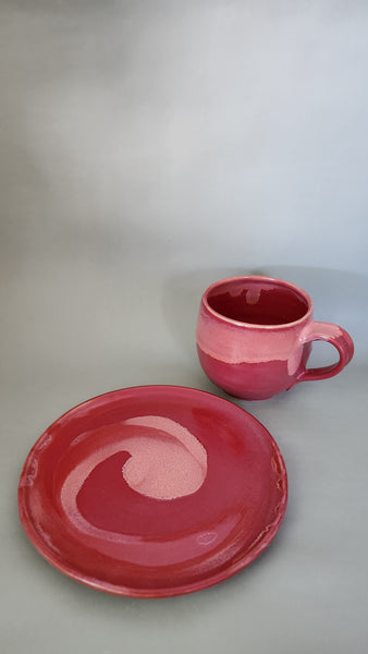 Set Teller rund plus Tasse 0,3l "Colormatch"
