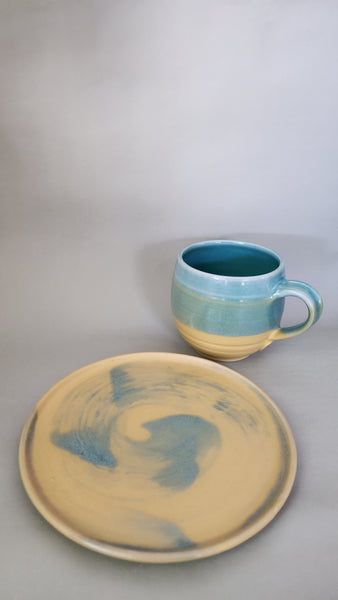 Set Teller rund plus Tasse 0,3l "Colormatch"