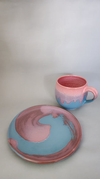 Set Teller rund plus Tasse 0,3l "Colormatch"