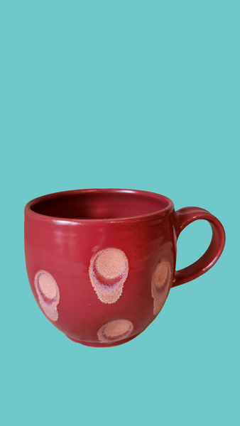 Tasse "Dots rosé/rot"