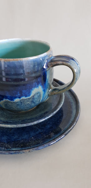 Set Teller mittel mit Unterteller und 0,3 l Tasse