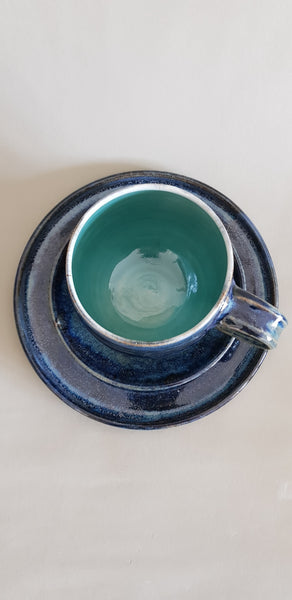 Set Teller mittel mit Unterteller und 0,3 l Tasse