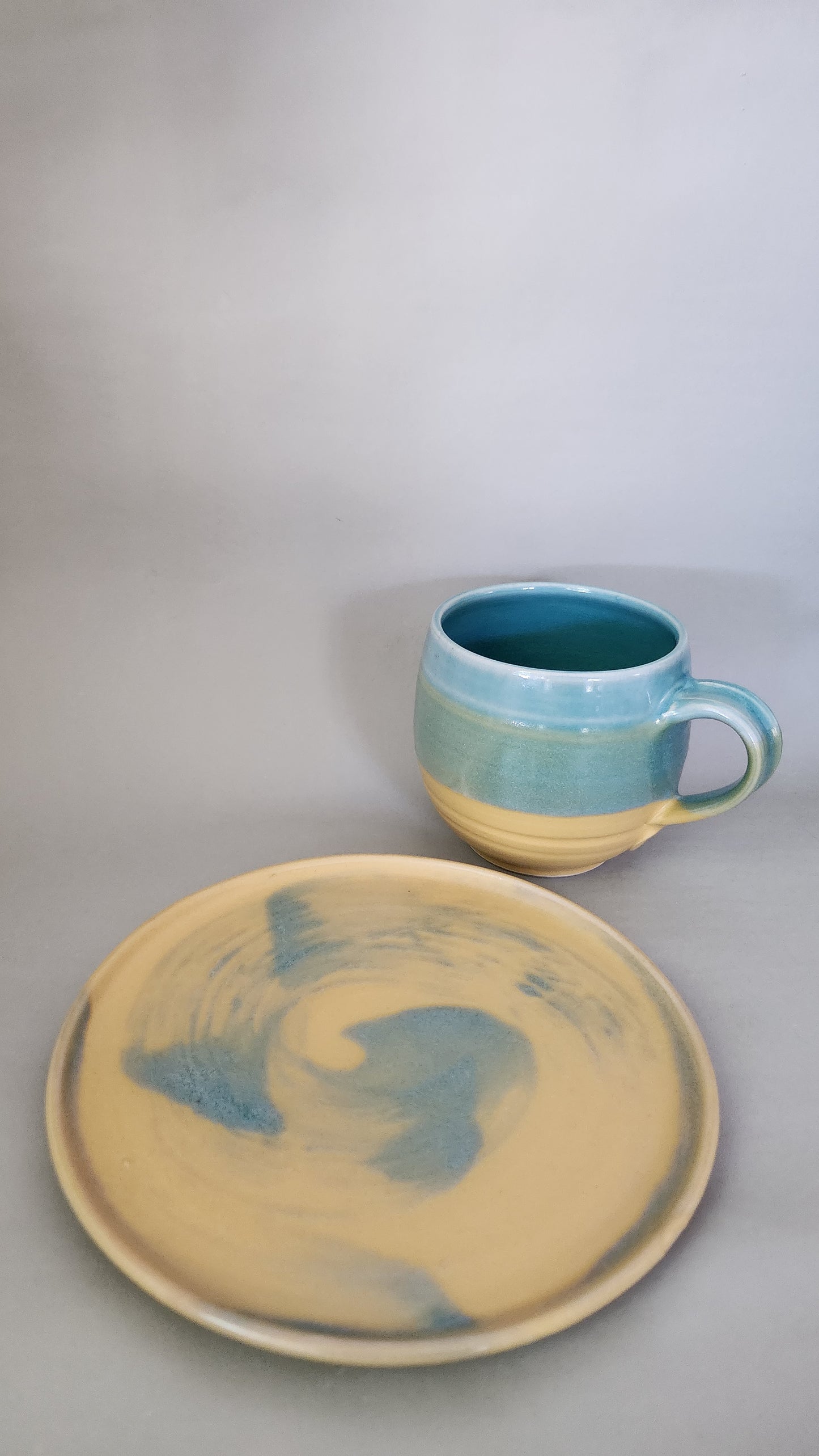 Set Teller rund plus Tasse 0,3l "Colormatch"
