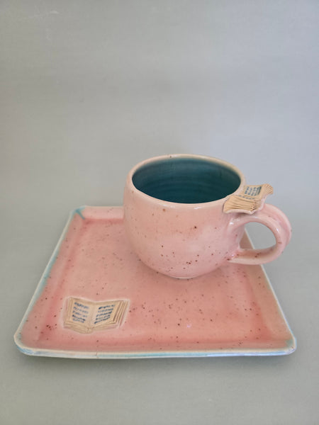 Set Tasse + Teller "Schmökerzeit"
