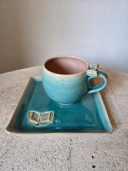 Set Tasse + Teller "Schmökerzeit"