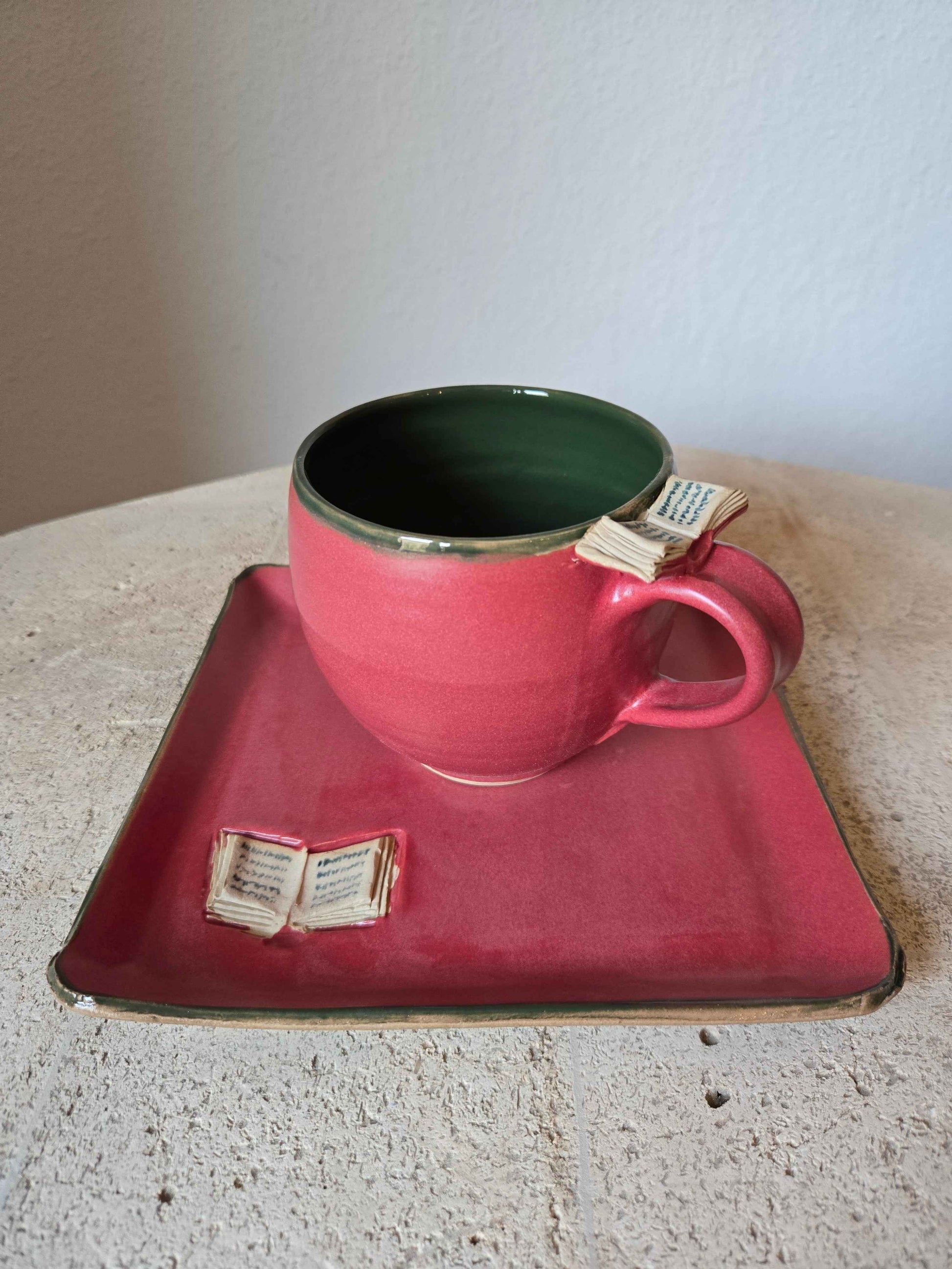 Set Tasse + Teller "Schmökerzeit"