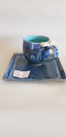 Set Tasse + Teller "Schmökerzeit"